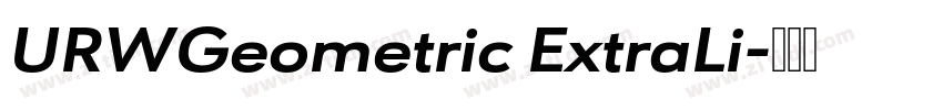 URWGeometric ExtraLi字体转换
